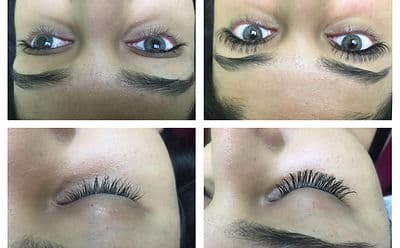 Close-up of eyelash extensions by 5280 Beauty Bar